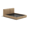 Delve Bed Frame | Fabric Upholstered Bed Frame | Biscuit Chenille | Light Brown