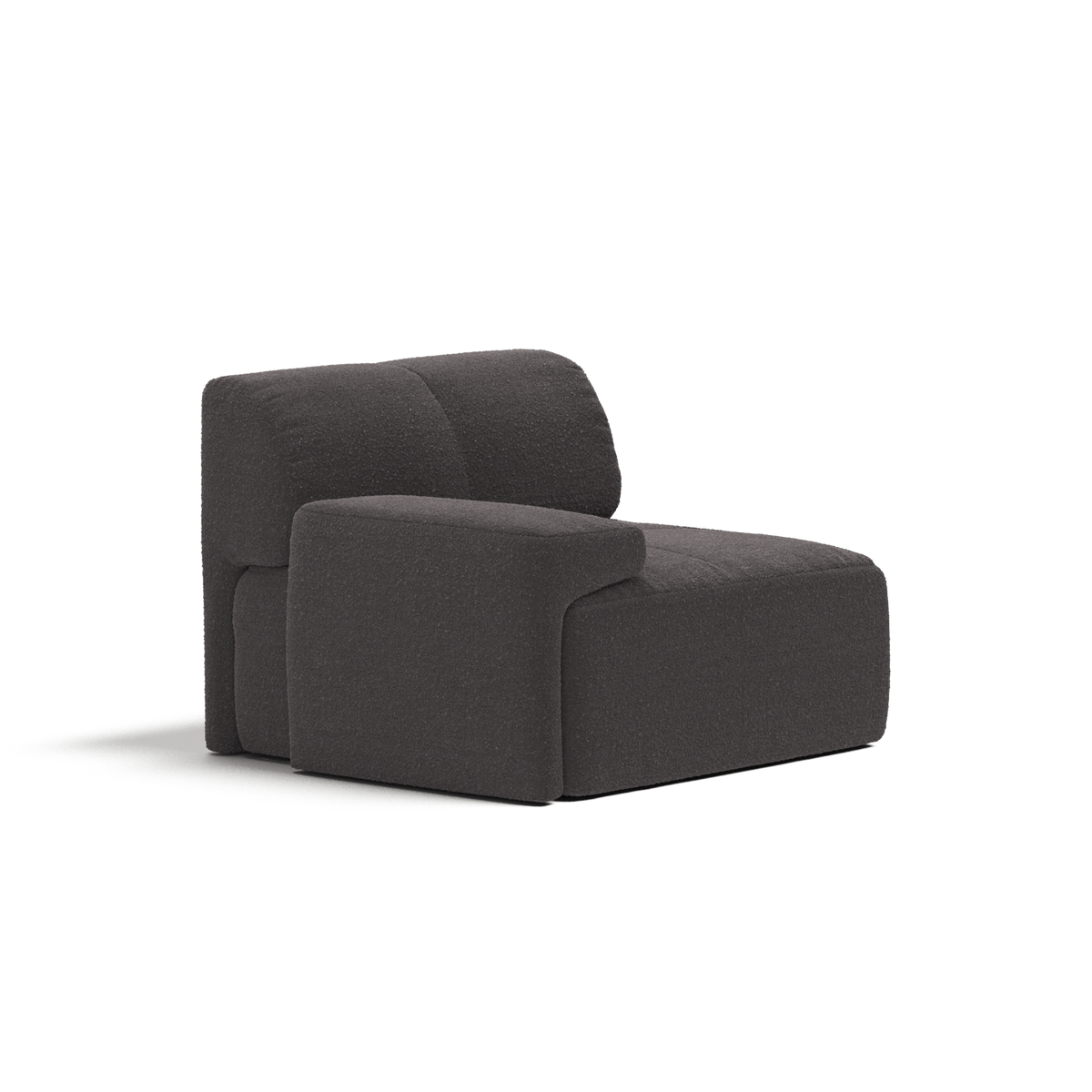 Graphite Bouclé Low Arm Module