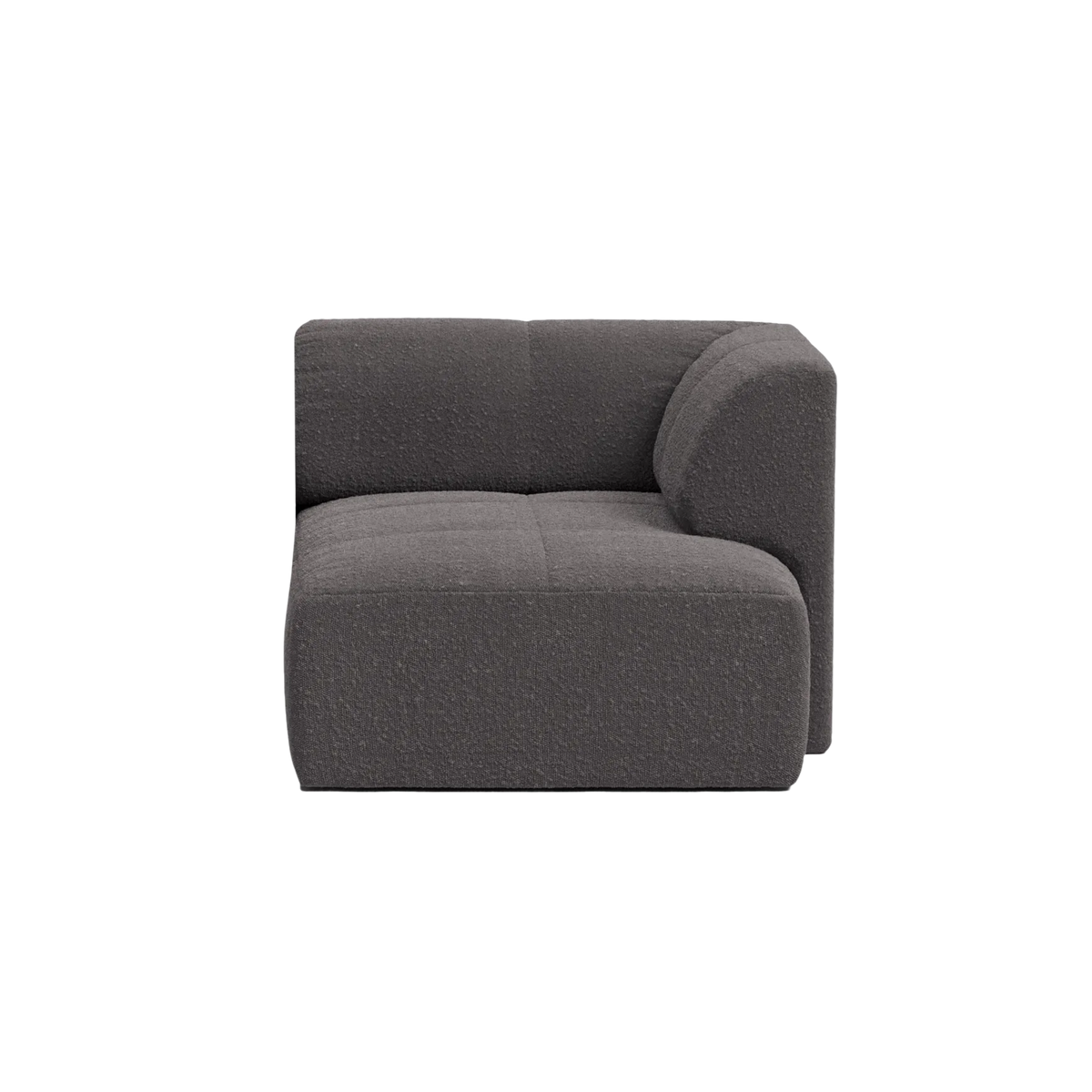 Graphite Bouclé High Arm Chaise Module