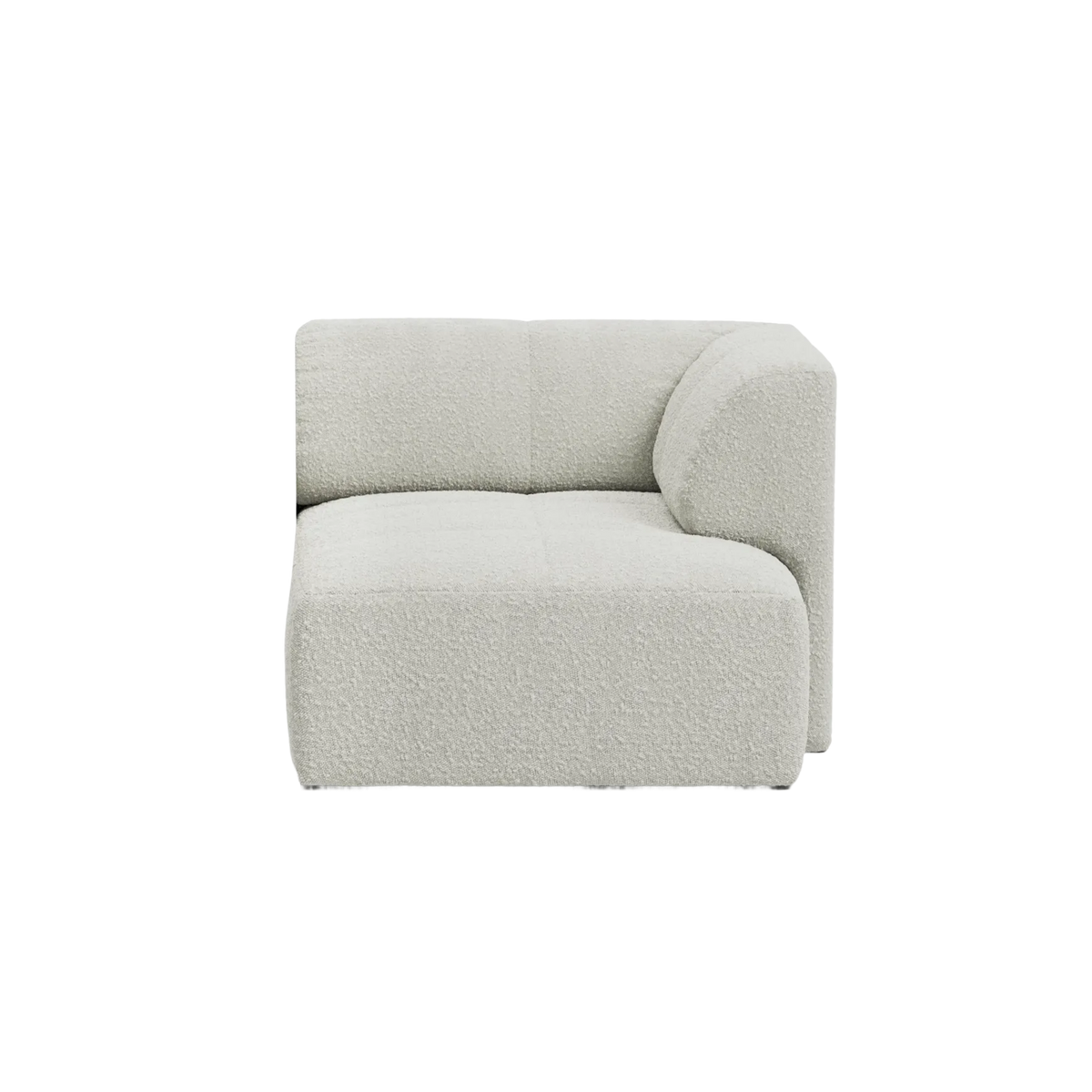 Cream Bouclé High Arm Chaise Module