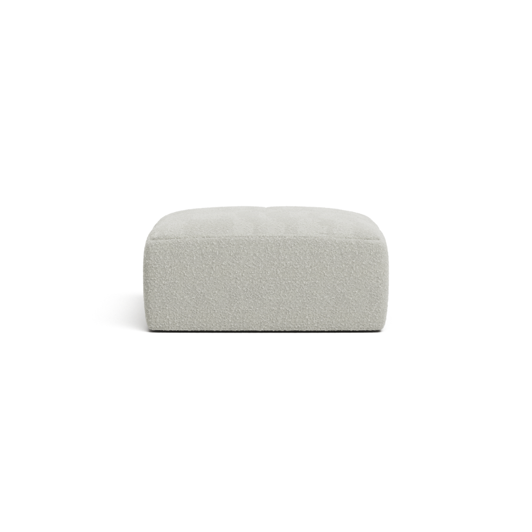 Cream Bouclé Ottoman