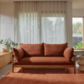 Slideaway Sofa Bed | Pull Out Sofa Lounge Bed | Terracotta Rust Sofa