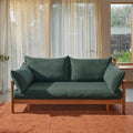Slideaway Sofa Bed | Pull Out Sofa Lounge Bed | Moss Green Dark Green Sofa Bed