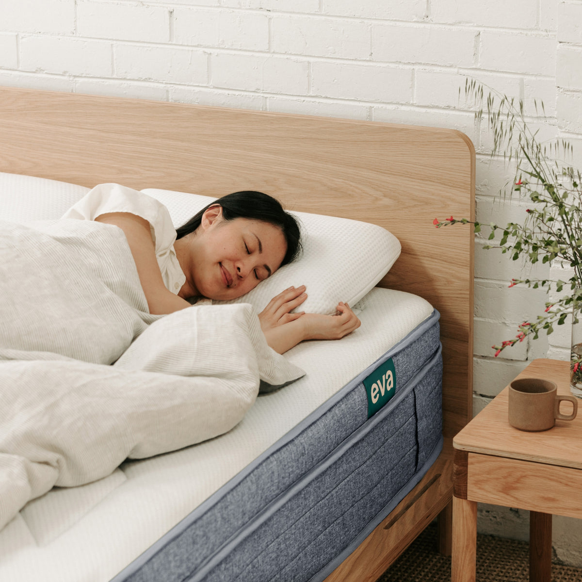 Eva Mattress, Eva Pillows and Timber Bed Base | {"option1":["Comfort Classic Mattress"]}